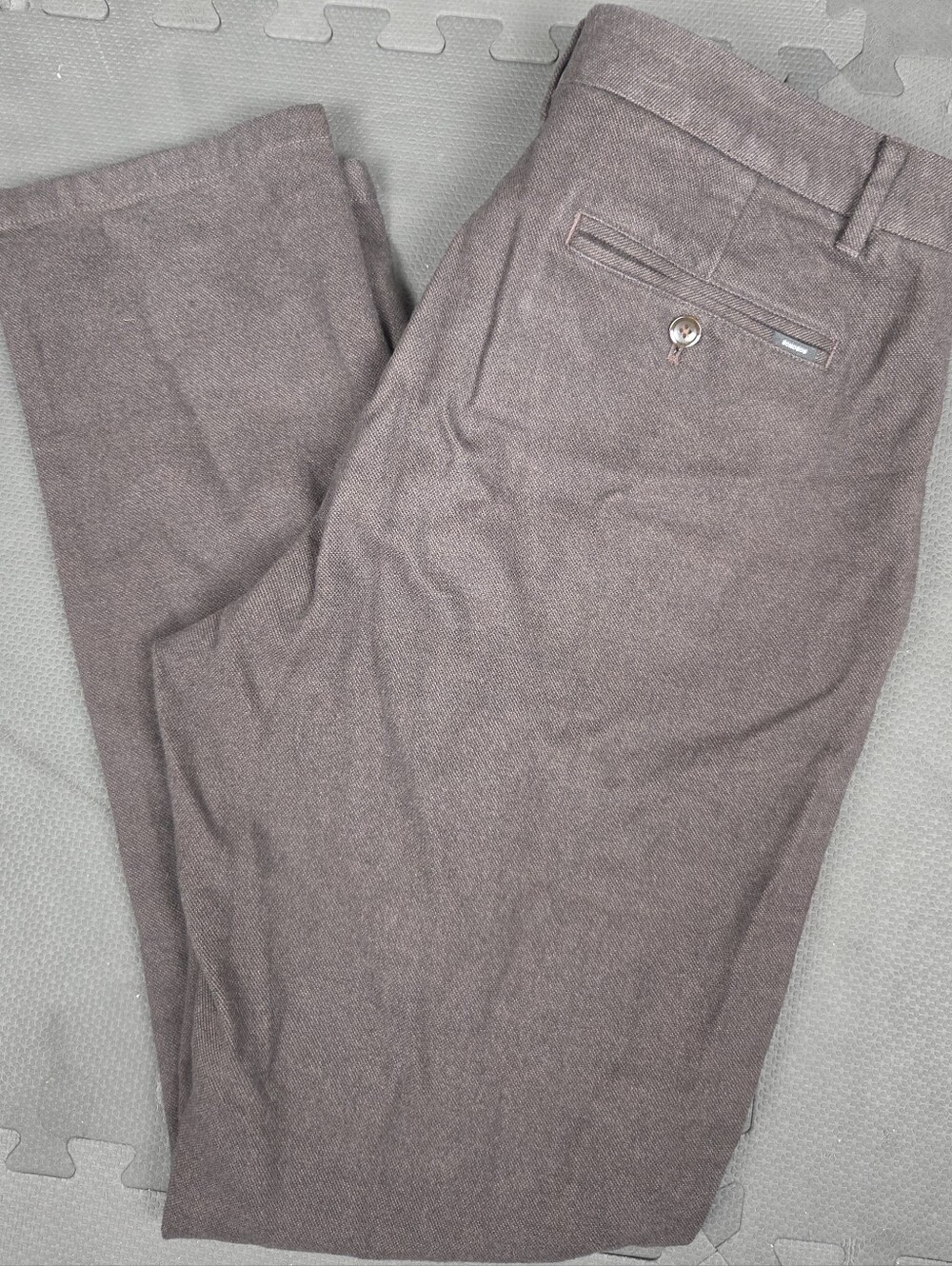 Bonobos Twill Brown Cotton Dress Pants Mens 35x34 Athletic Fit Trousers